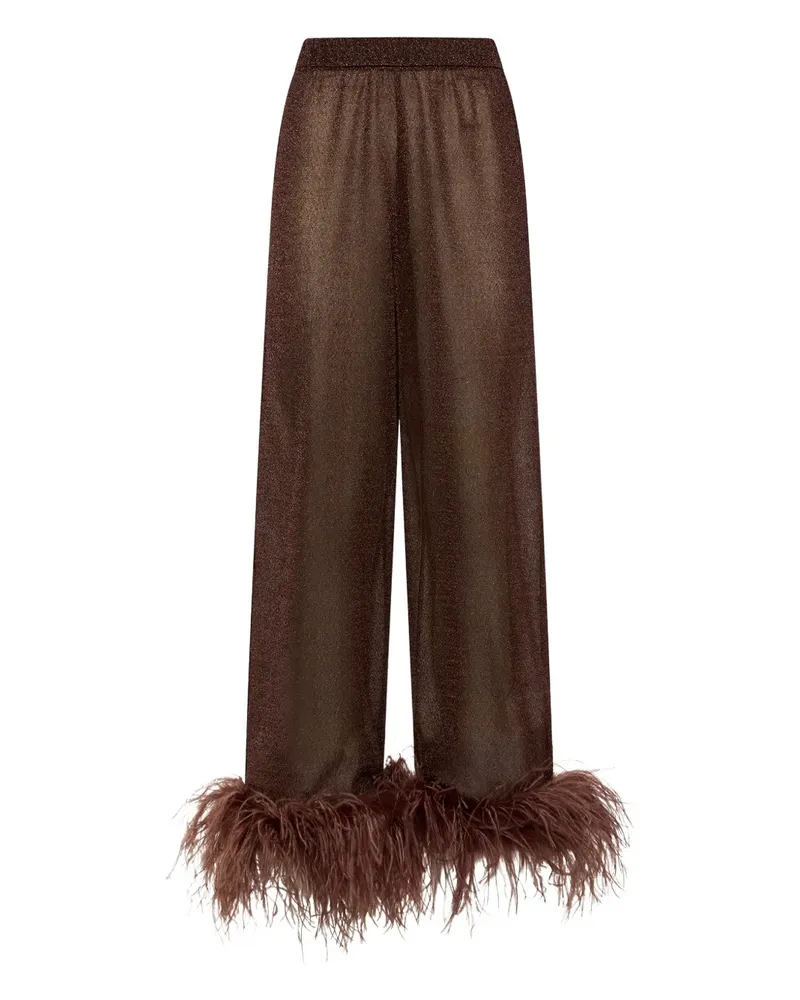Oséree Lumière Plumage trousers - Braun Braun
