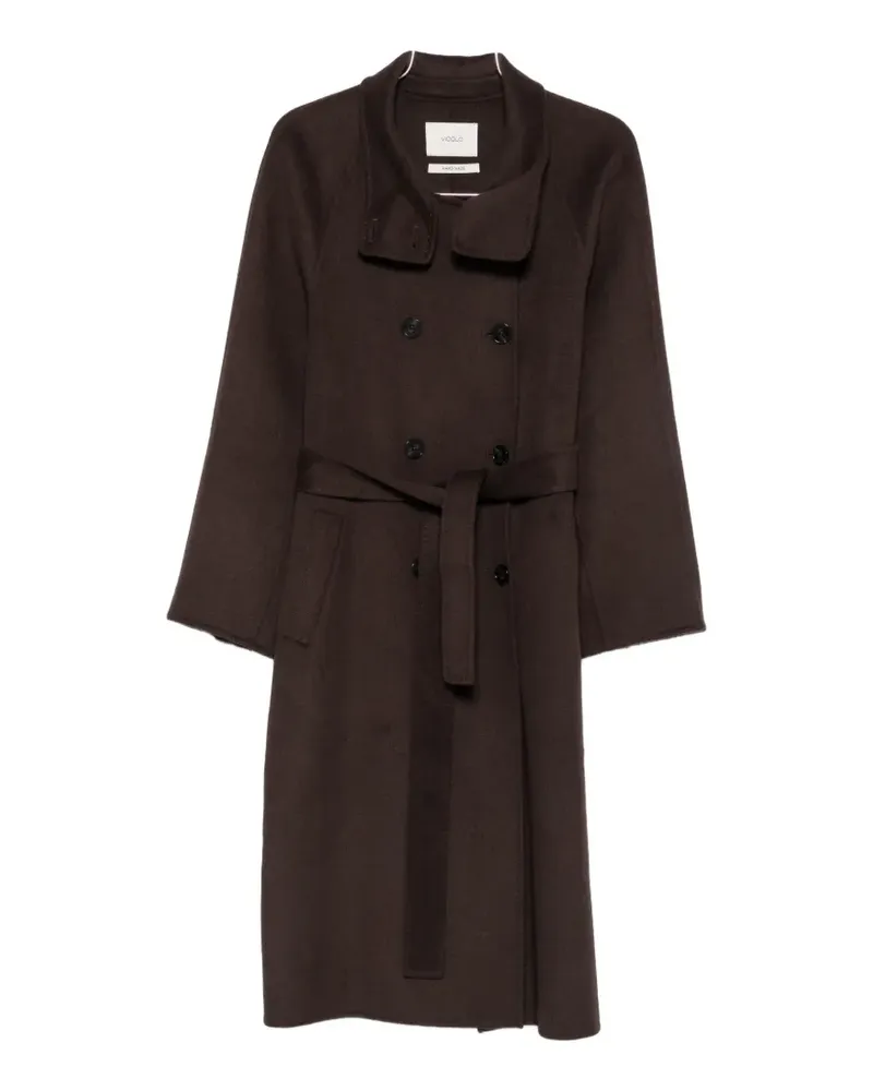 VICOLO double-breasted belted coat - Braun Braun
