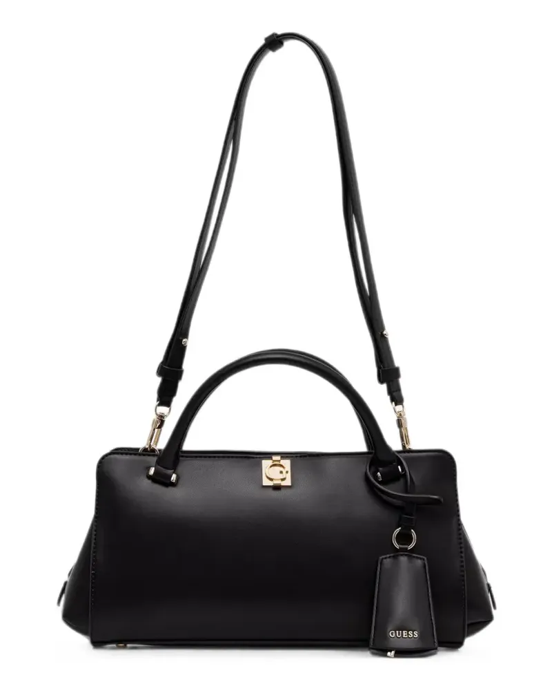 Guess logo-plaque top-handle bag - Schwarz Schwarz