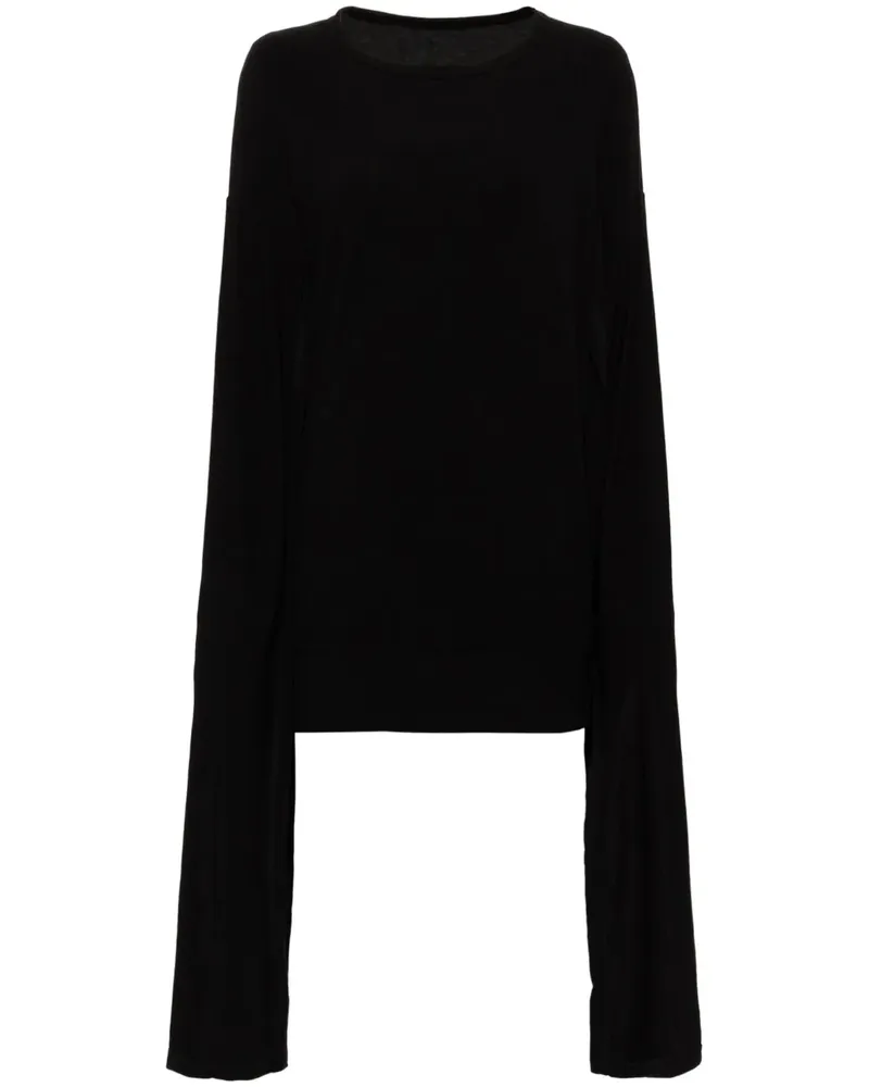 Yohji Yamamoto Oberteil im Layering-Look - Schwarz Schwarz