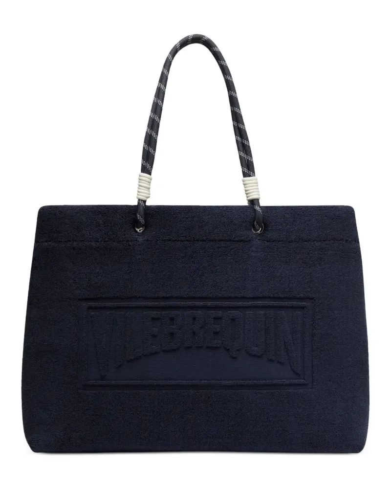 Vilebrequin Strandtasche aus Frottee mit Logo-Jacquard - Blau Blau