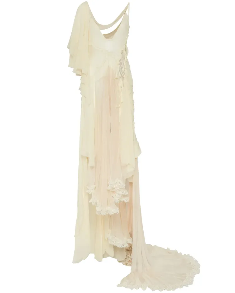 Dsquared2 Asymmetrisches Maxikleid - Weiß Weiß