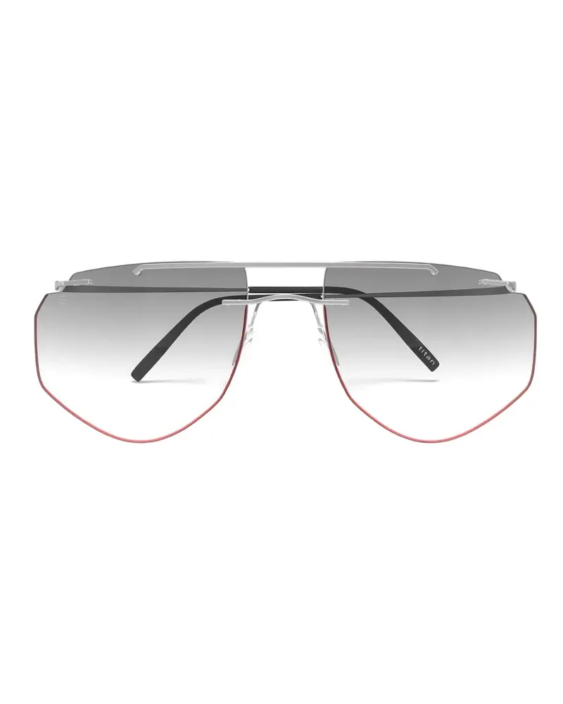 Silhouette Titan Minimal Art geometric-frame sunglasses - Silber Silber