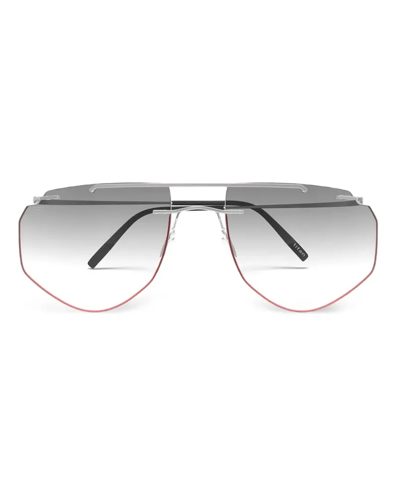 Silhouette Titan Minimal Art geometric-frame sunglasses - Silber Silber