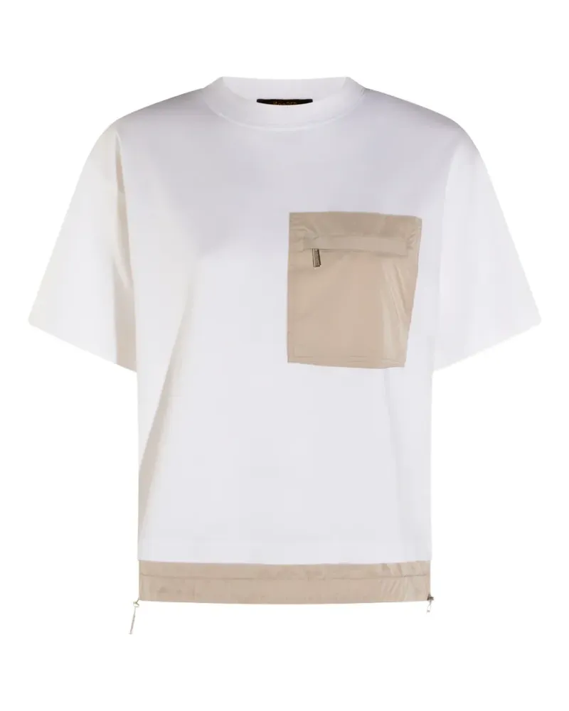 MOORER pocket trim t-shirt - Weiß Weiß