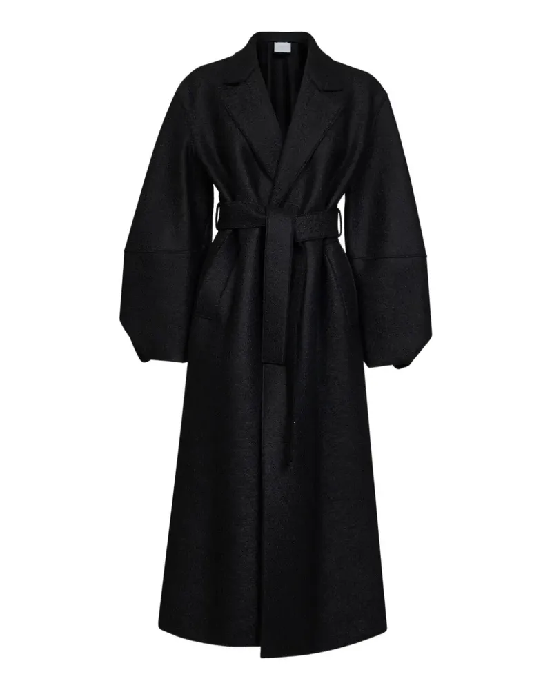 Harris Wharf London belted balloon-sleeve coat - Schwarz Schwarz