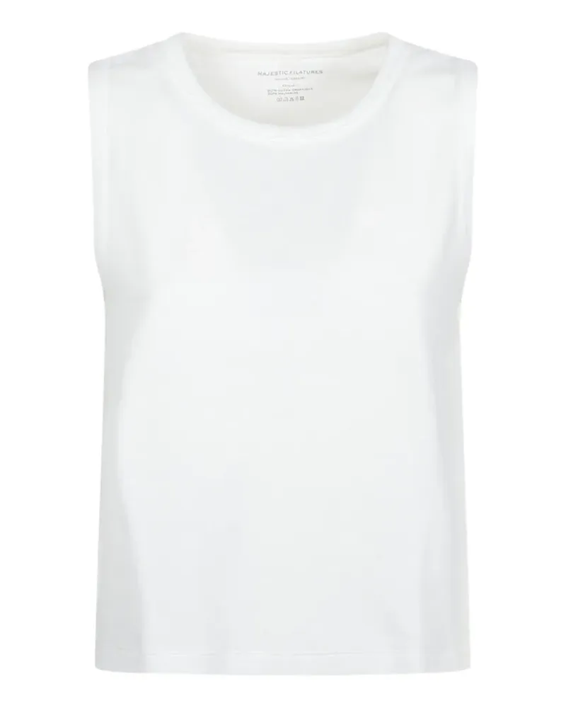 Majestic crewneck sleeveless top - Weiß Weiß