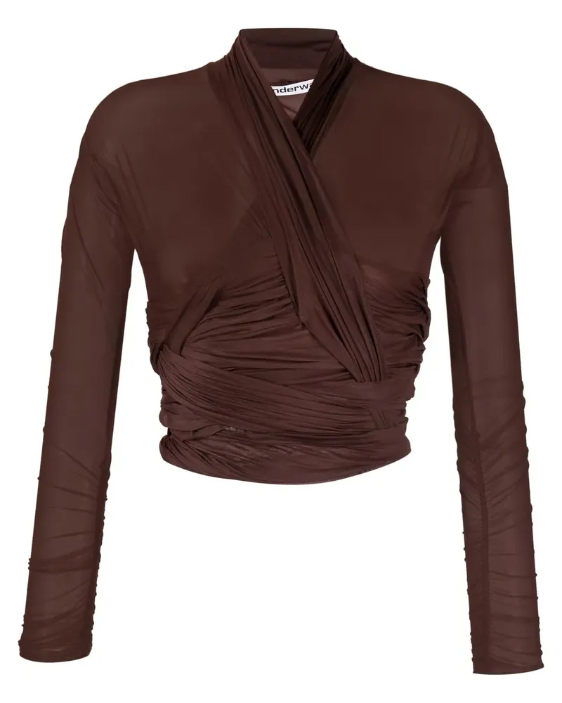 Alexander Wang Drapiertes Cropped-Top - Braun Braun