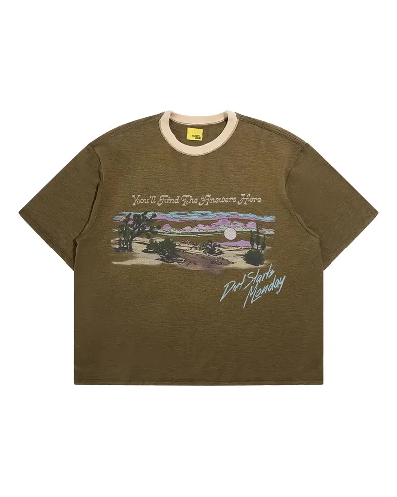 STADIUM GOODS graphic-print Desertscape T-shirt - Braun Braun