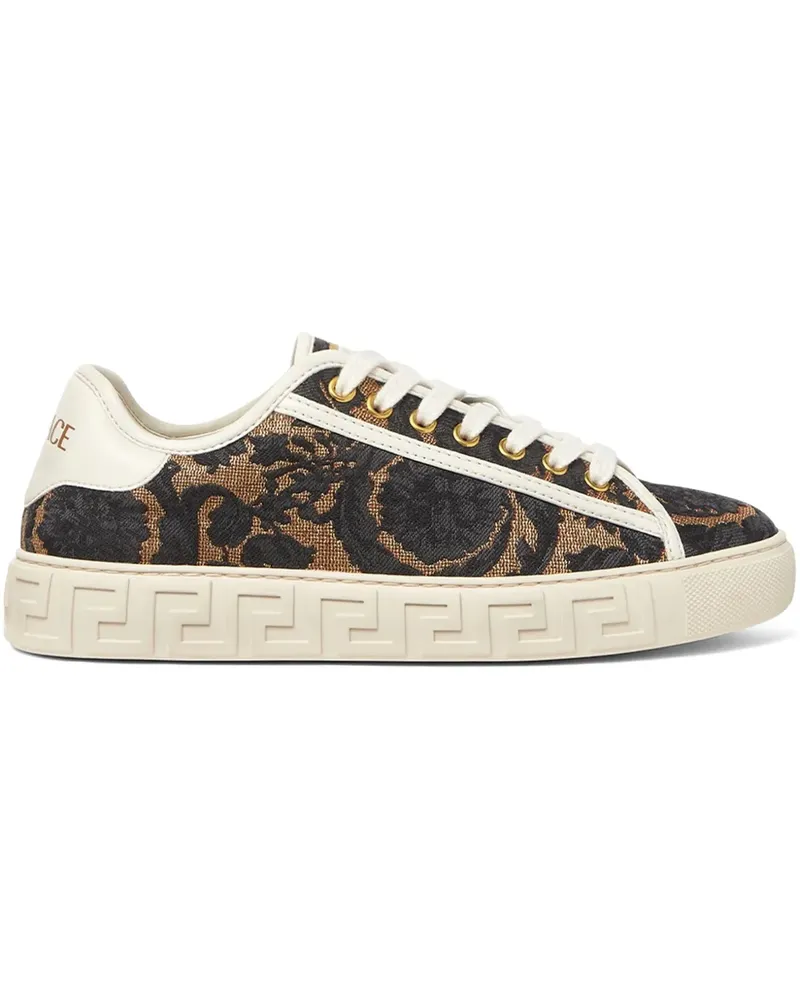 Versace Greca Sneakers mit Barocco-Jacquardmuster - Braun Braun
