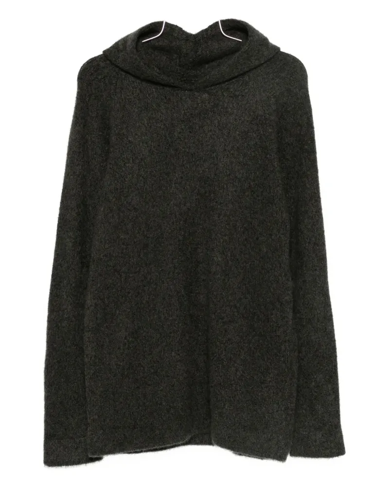 Label Under Construction fine-knit hoodie - Grün Grün