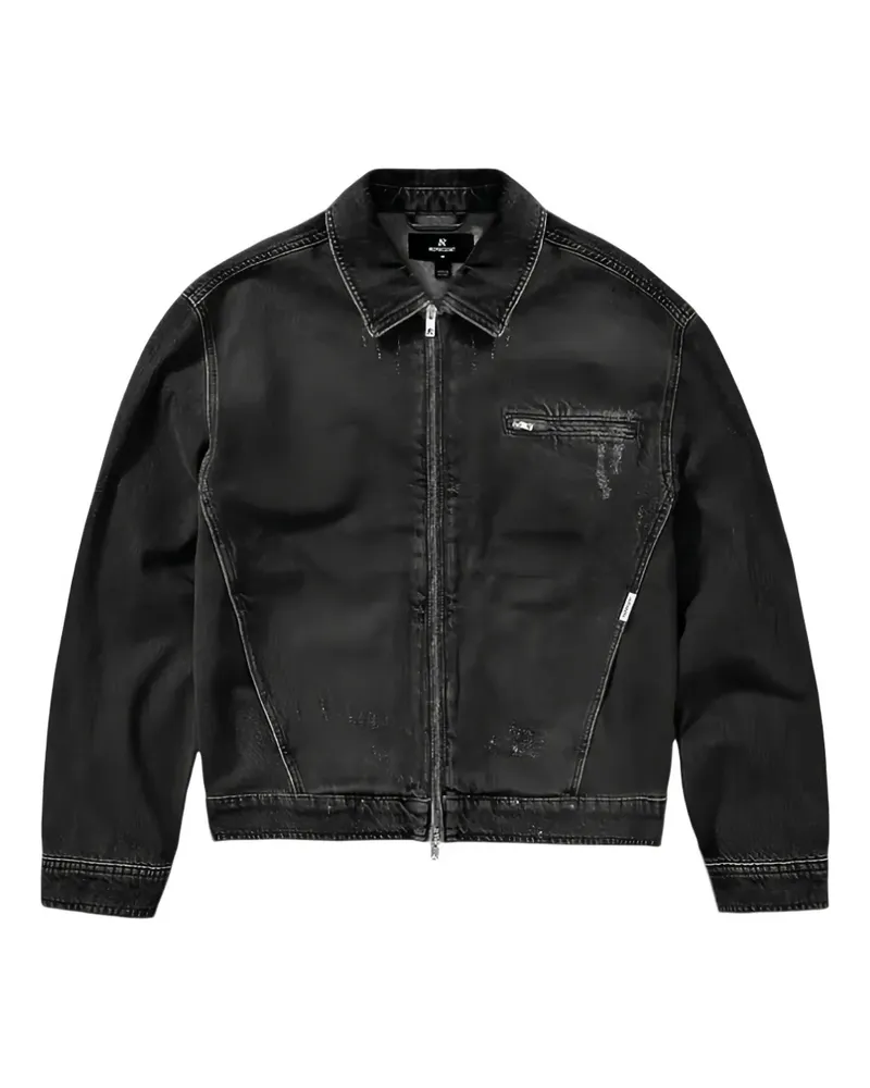 REPRESENT distressed-effect denim jacket - Schwarz Schwarz