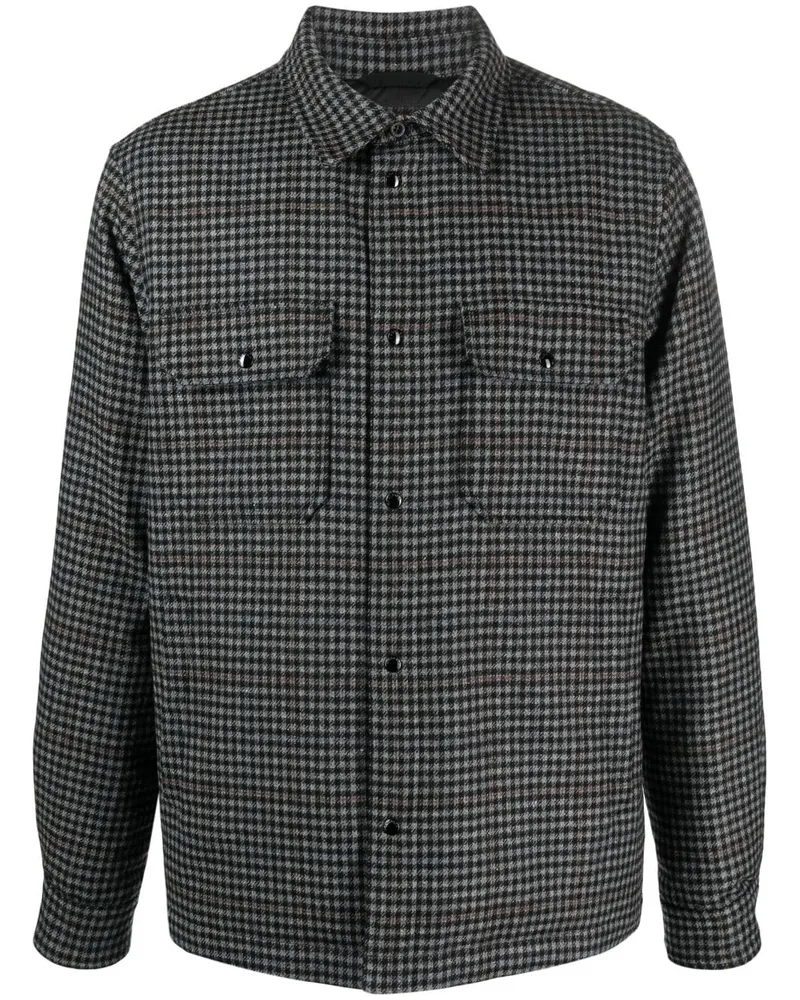 Woolrich Daunen-Hemdjacke mit Karomuster - Grau Grau