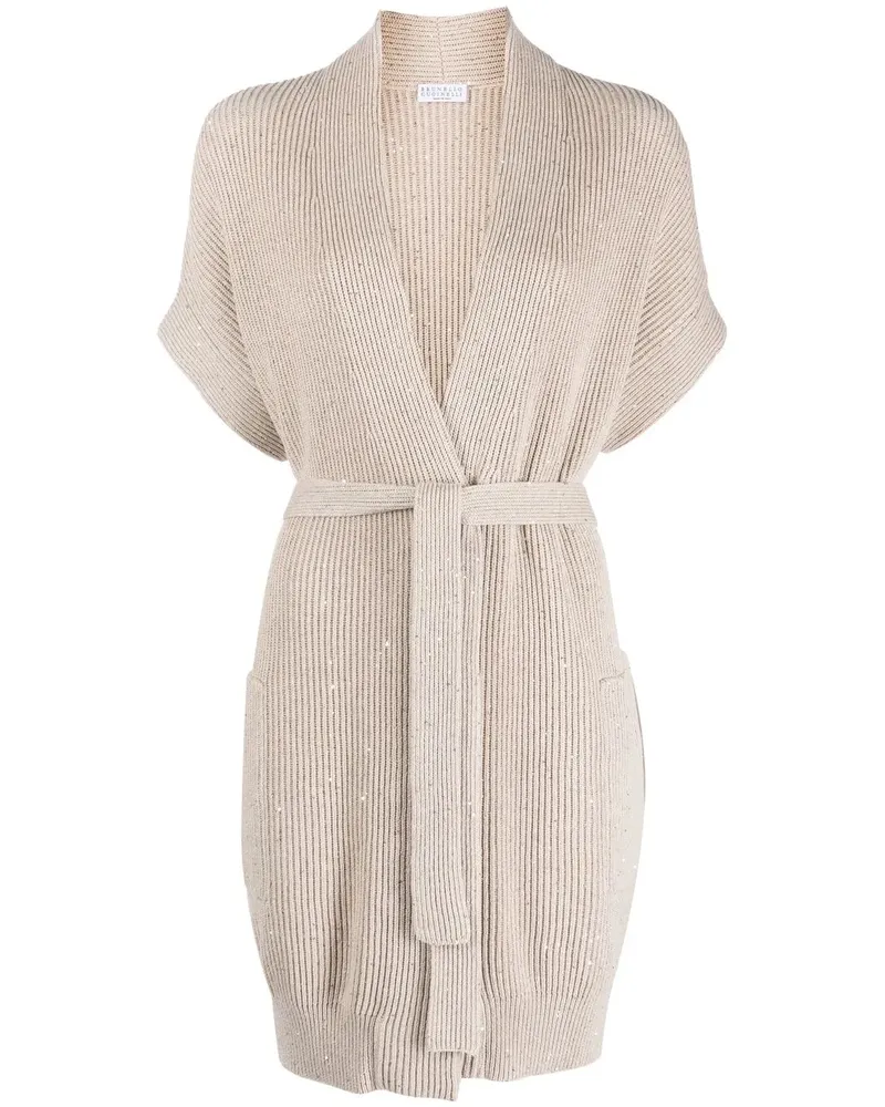 Brunello Cucinelli Grob gestrickter Cardigan - Braun Braun