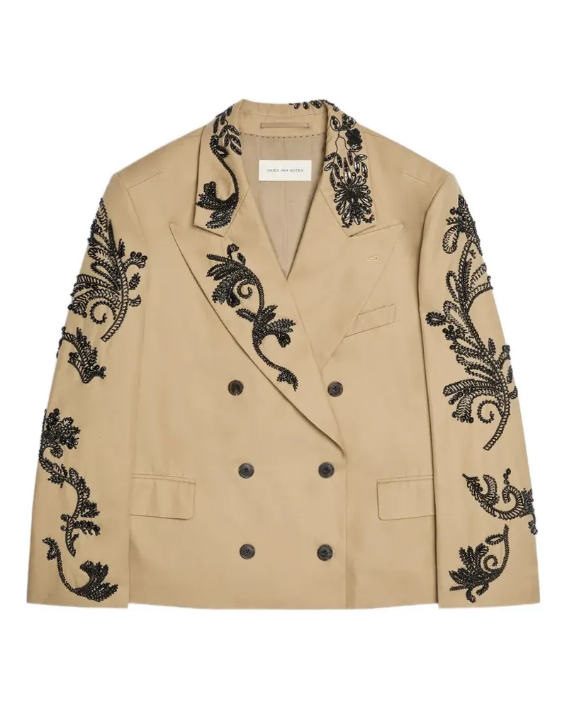 Dries van Noten Besticktes Sakko - Nude Nude