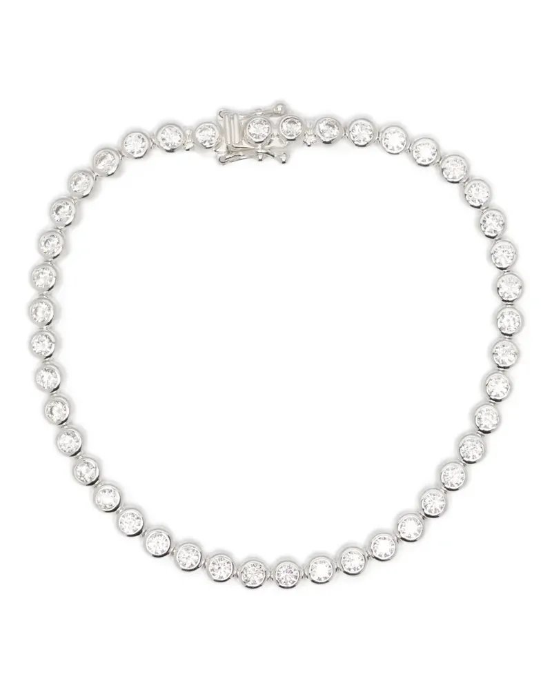 Missoma Verziertes Tennisarmband - Silber Silber