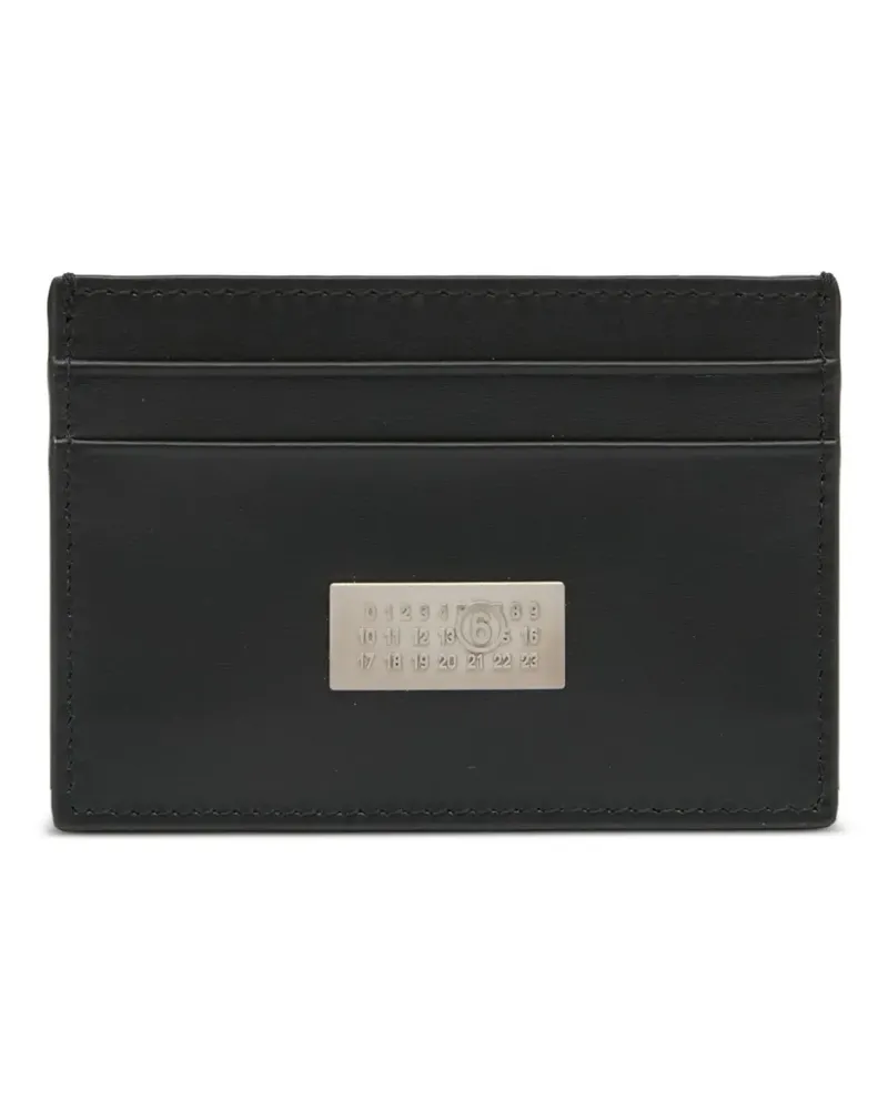 Maison Margiela logo plaque cardholder - Schwarz Schwarz