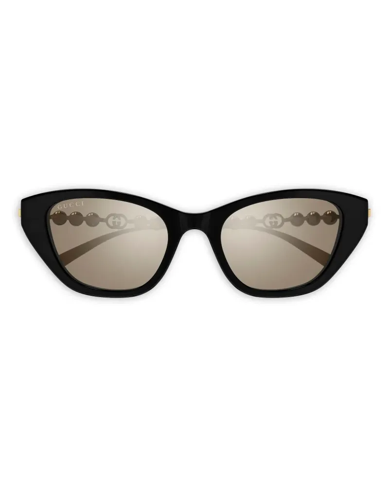 Gucci GG1968S Cat-Eye-Sonnenbrille mit Perlen - Schwarz Schwarz