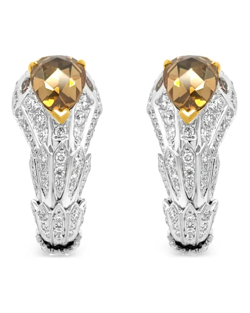 HYT Jewelry serpentine diamond earrings - Silber Silber