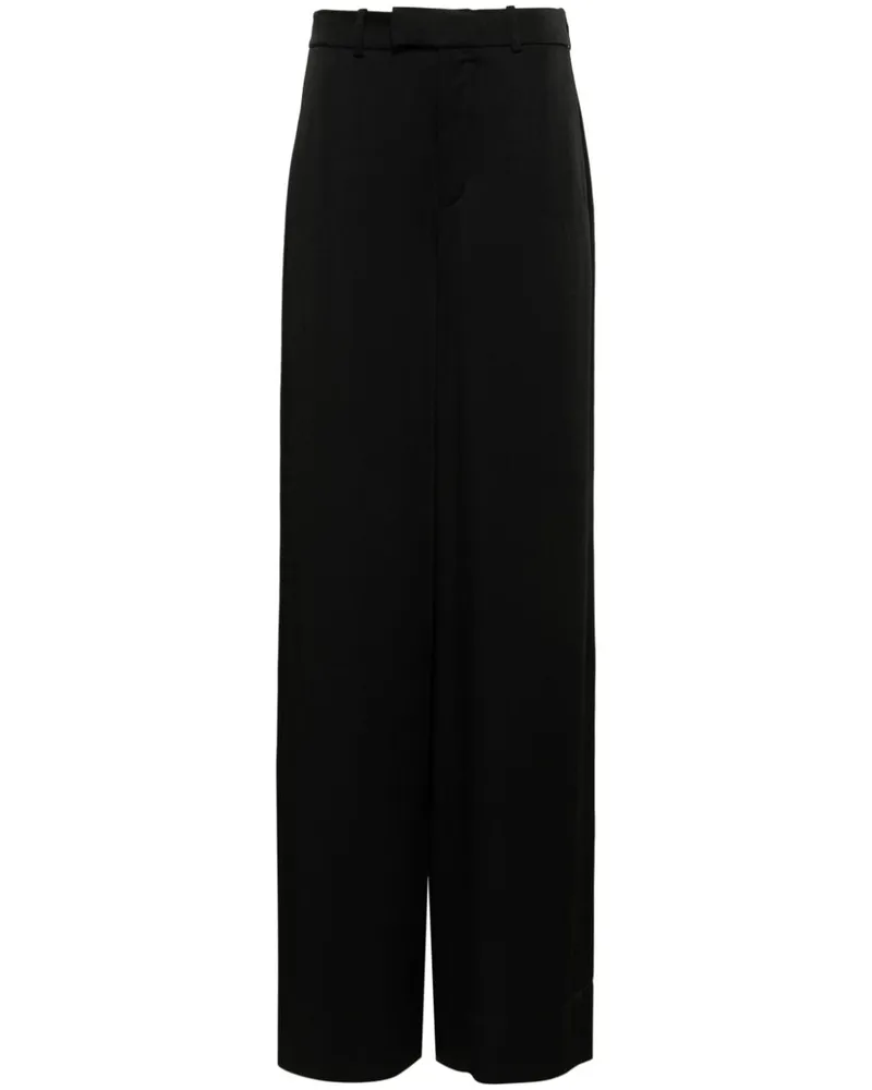 Saint Laurent Hose aus Satin - Schwarz Schwarz