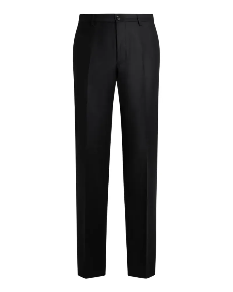 Etro wool flannel trousers with crease detail - Schwarz Schwarz