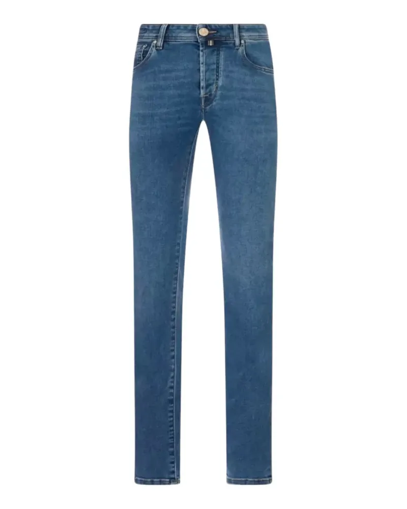 Jacob Cohën Schmale Jeans im Five-Pocket-Design - Blau Blau