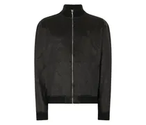 Klassische Lederjacke - Schwarz