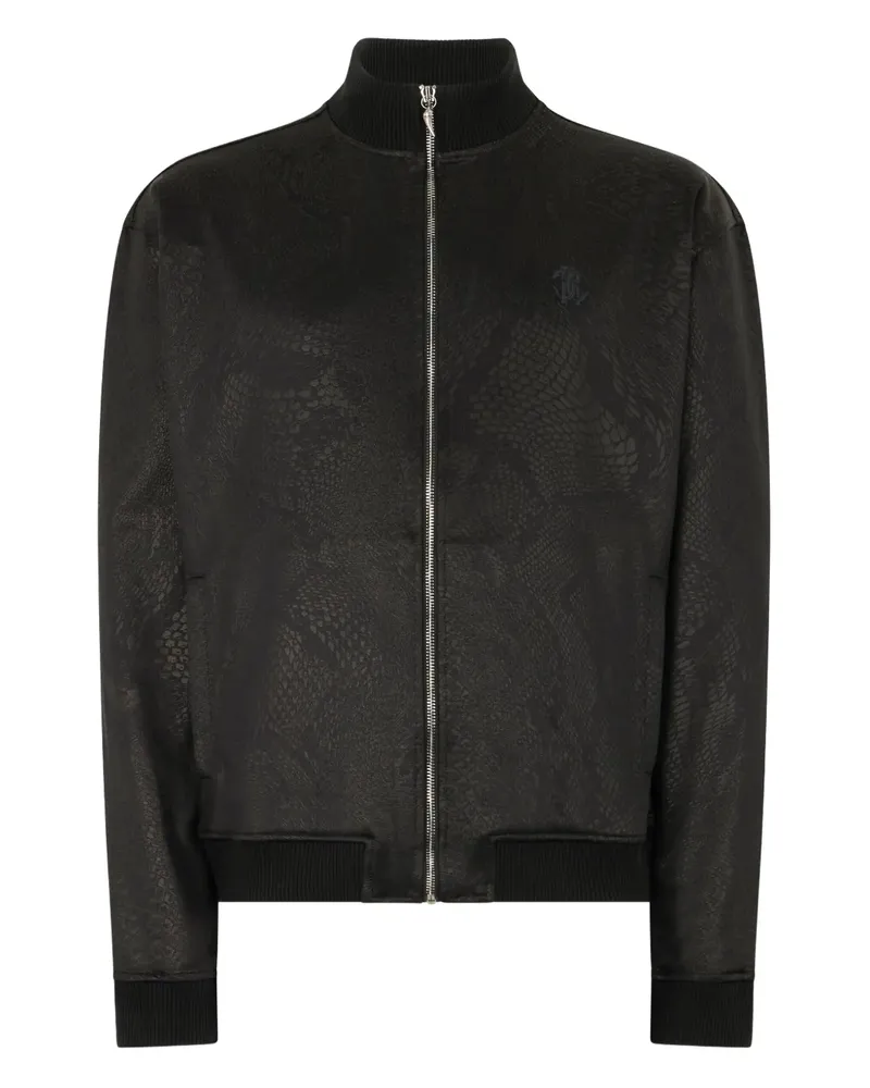 Roberto Cavalli Klassische Lederjacke - Schwarz Schwarz