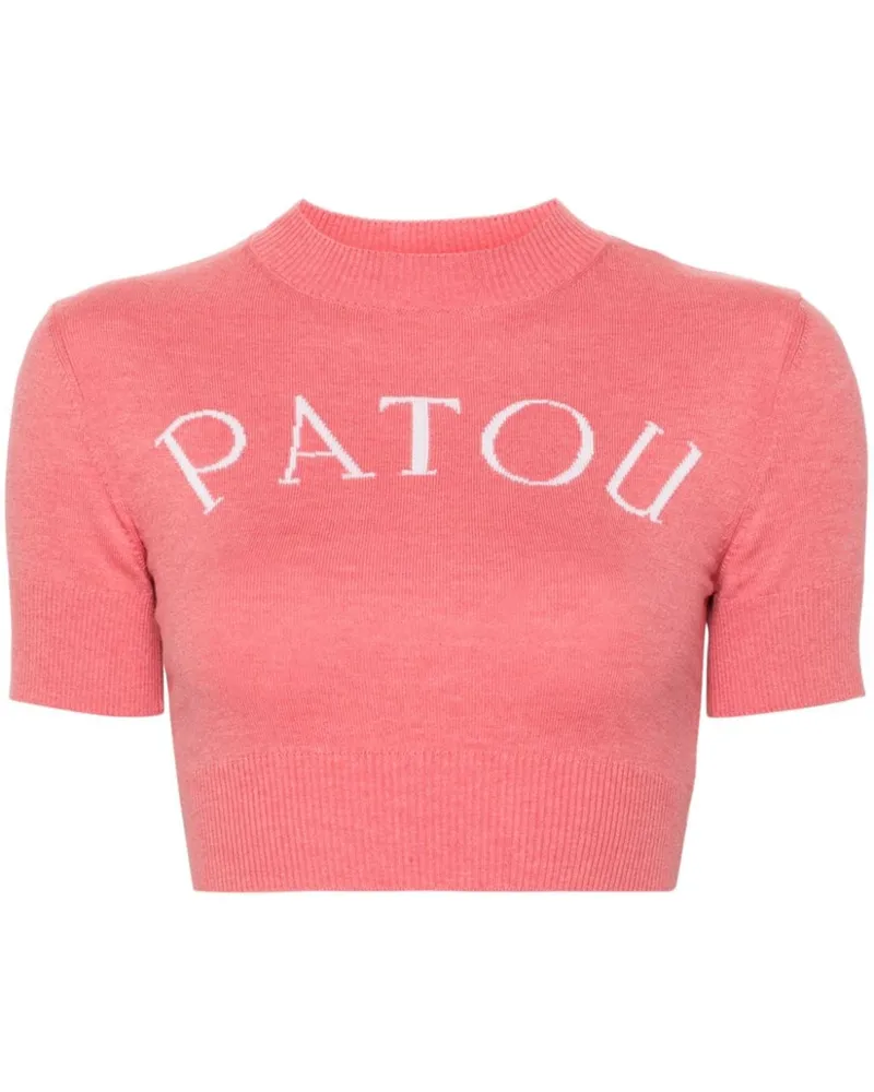 Patou Gestricktes Intarsien-Top - Rosa Rosa
