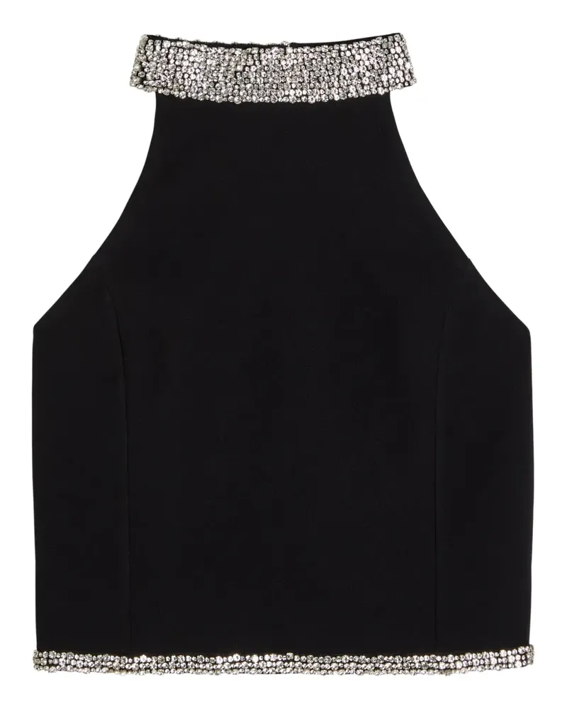 Alice + Olivia crystal-embellished halterneck top - Schwarz Schwarz