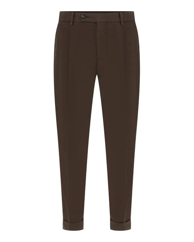 Numero 00 pleated turn-up trousers - Braun Braun