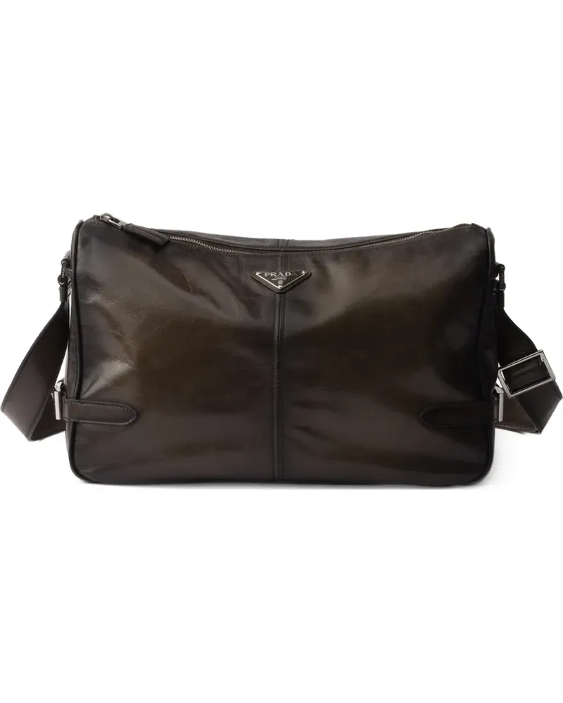 Prada Kuriertasche aus Leder - Grün Grün