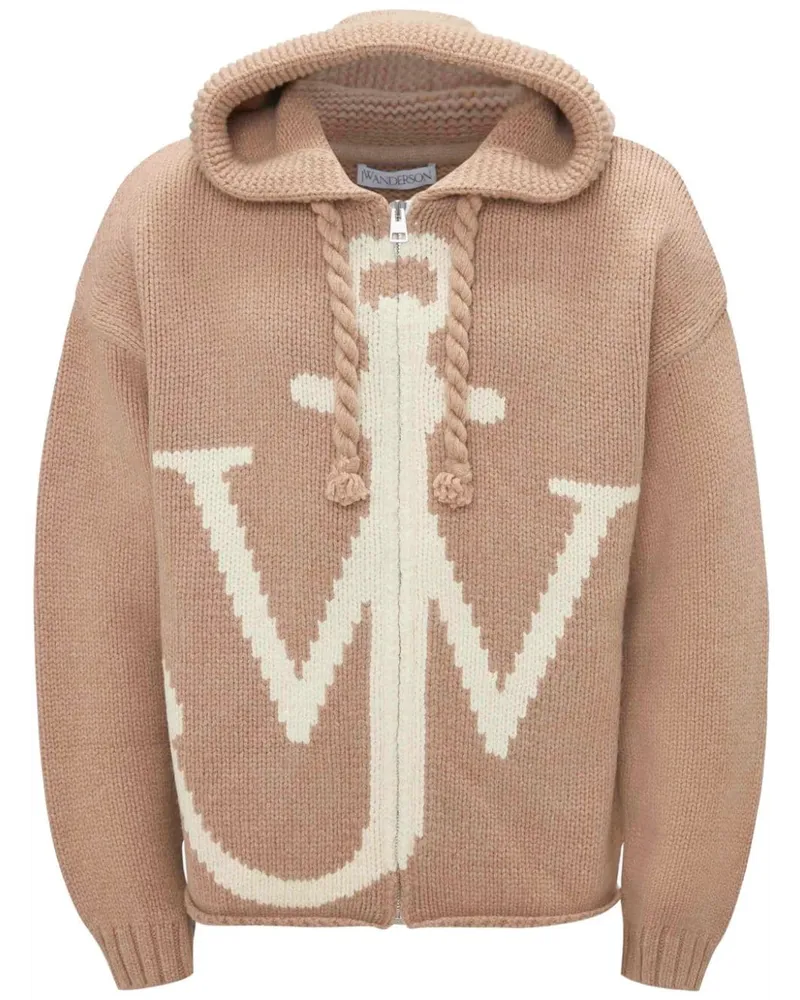 J.W.Anderson Kapuzenjacke mit Anker-Print - Nude Nude