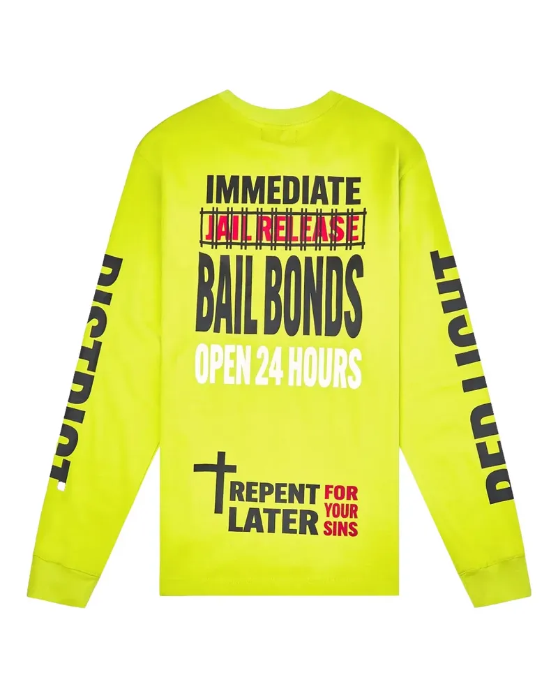 RTA logo-print long sleeve T-shirt - Gelb Gelb