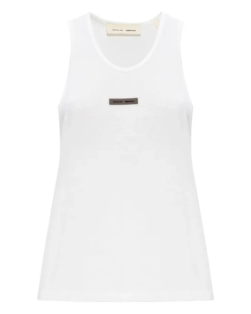 Fear of God Trägershirt mit Logo-Patch - Weiß Weiß