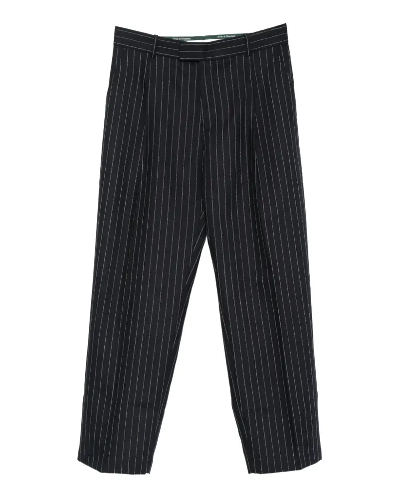 Drôle de Monsieur pinstripe-pattern pleated trousers - Blau Blau