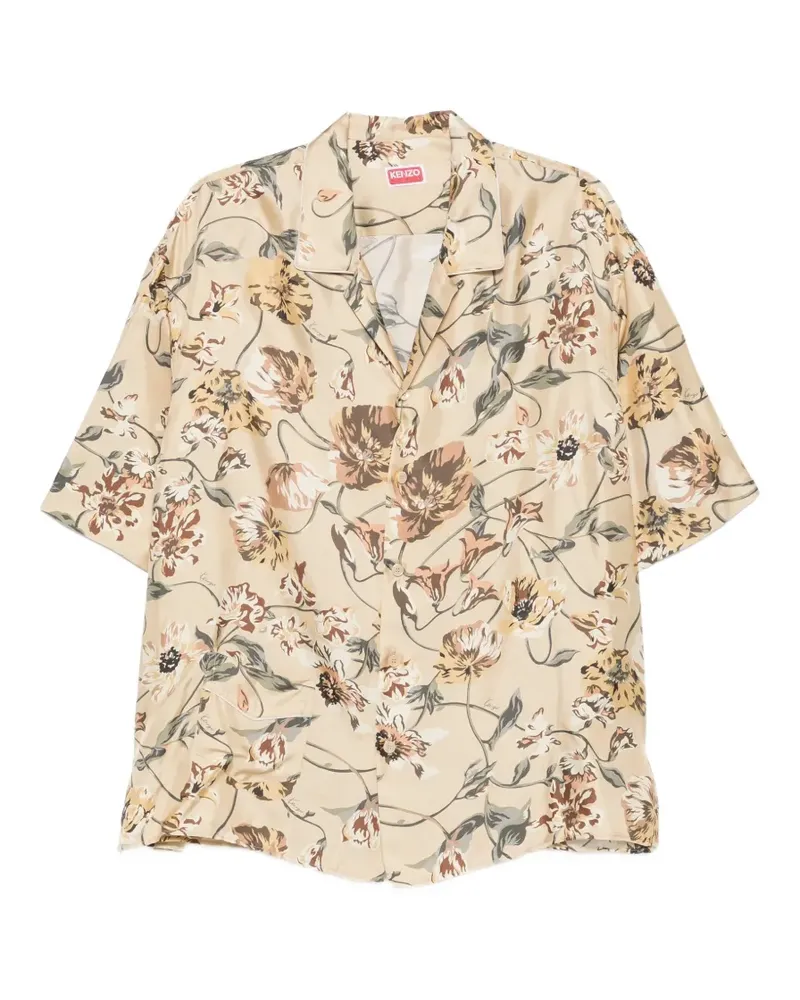 Kenzo Wildflower Hemd mit Blumenprint - Nude Nude