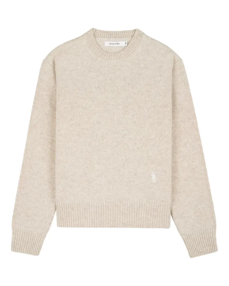 SPORTY & RICH Pullover mit Logo-Stickerei - Nude Nude