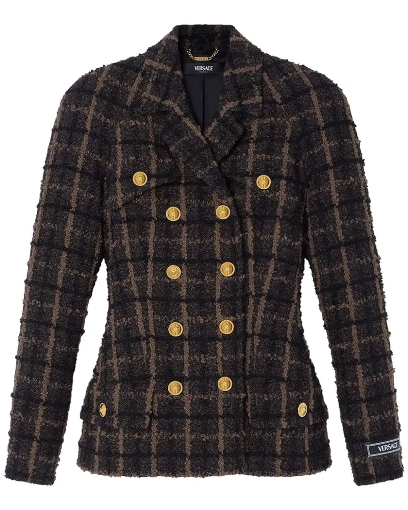 Versace Klassischer Tweed-Blazer - Braun Braun