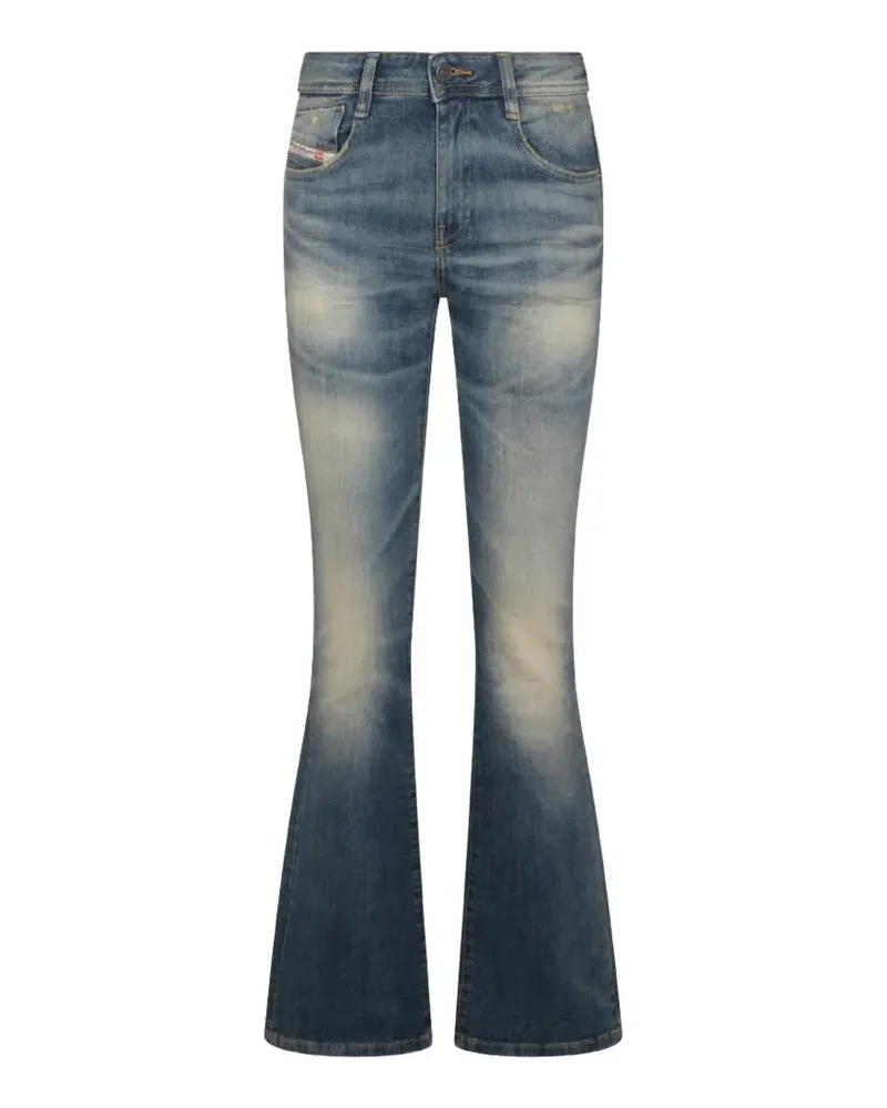 Diesel Schlagjeans mit Logo-Patch - Blau Blau