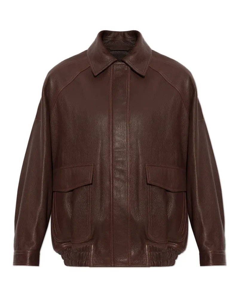 Róhe grained leather jacket - Braun Braun