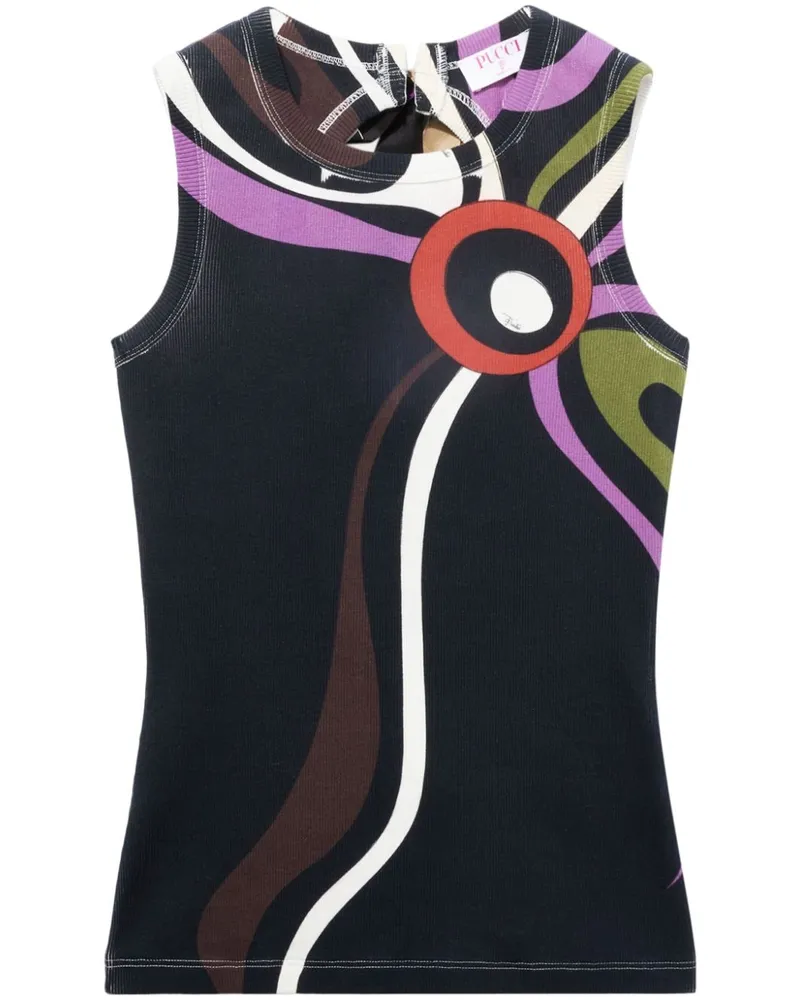 Emilio Pucci Tanktop mit Marmo-Print - Schwarz Schwarz