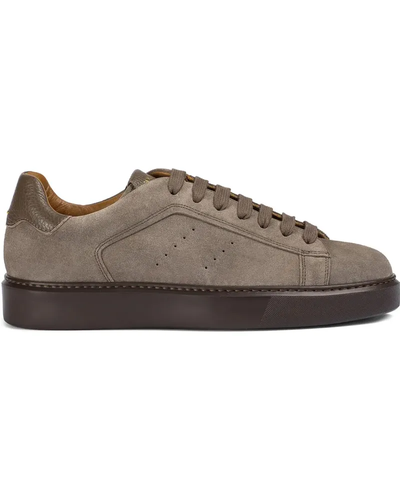Doucal´s Perforierte Sneakers aus Wildleder - Grau Grau