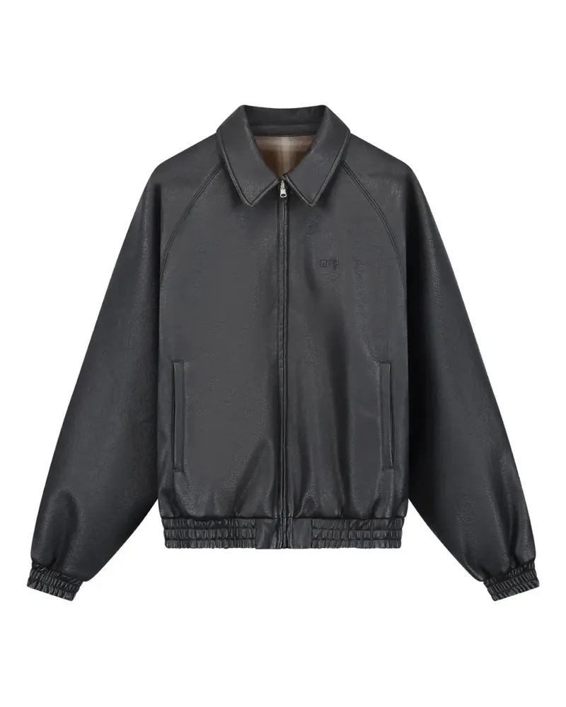 Arte Antwerp Wendbare Jacke mit Karomuster - Schwarz Schwarz