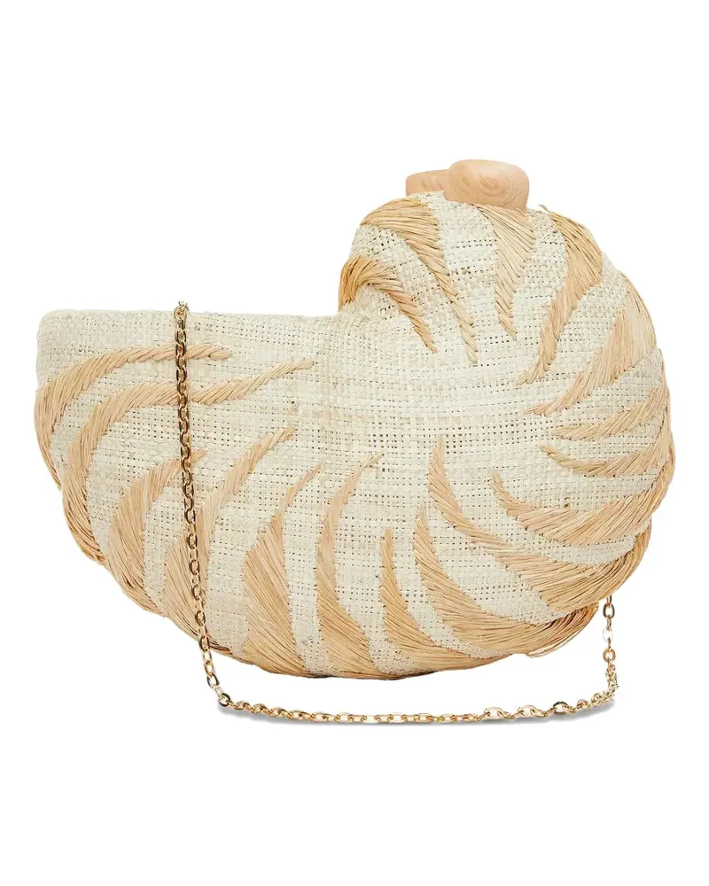 Poolside Anna chain clutch - Nude Nude