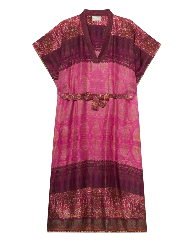 Pierre-Louis Mascia Aloe Maxikleid mit Paisley-Print - Rosa Rosa
