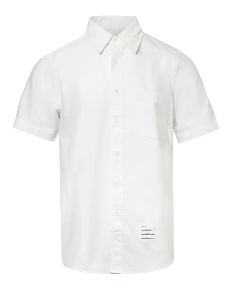 Thom Browne Kurzärmeliges Hemd mit geradem Schnitt - Weiß Weiß