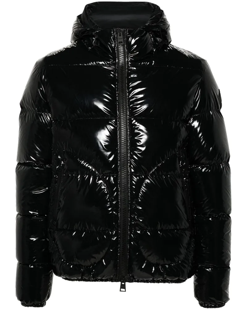 Herno Gefütterte Kapuzenjacke - Schwarz Schwarz