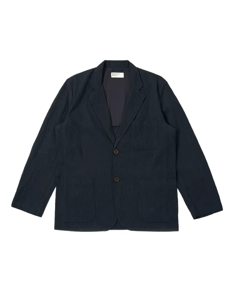 Universal Works button textured jacket - Blau Blau