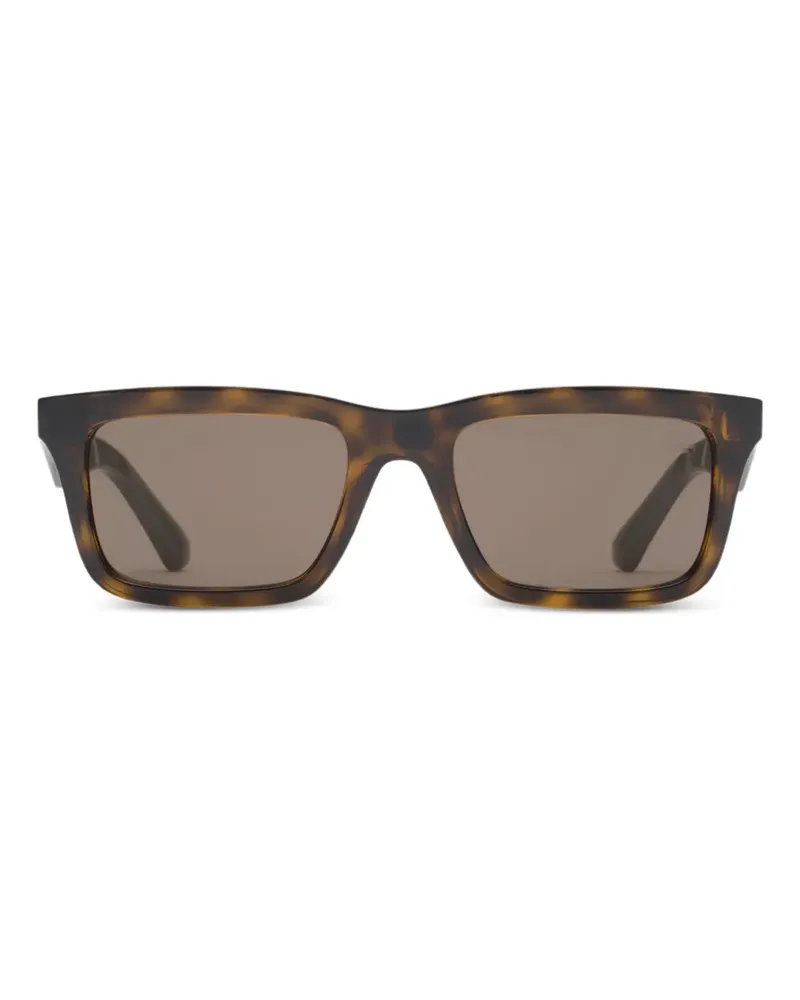 Burberry Eckige Sonnenbrille mit Logo - Braun Braun